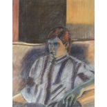 IAN ROY (SCOTTISH) PORTRAIT OF A BOY  Chalk and pastel on paper, 62 x 48cm  Together with another