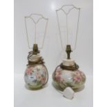 Two Moorcroft Spring Blossom pattern lamp bases Condition Report:Available upon request