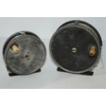 A Hardy Perfect 3.1/2in reel (af), another reel, 4.1/4in (2) Condition Report:Available upon