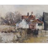 KAY OHSTEN Country houses, signed, watercolour, 40 x 50cm Condition Report:Available upon request