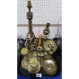 Assorted brassware including candlesticks Condition Report:Not available for this lot.