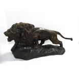 After T Cartier, a spelter model of a lion Condition Report:Available upon request