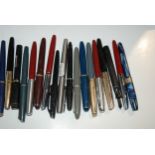 A collection of fountain and other pens Condition Report:Available upon request