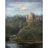 SCOTTISH SCHOOL Neidpath Castle, Peebles, oil on canvas, 50 x 40cm Condition Report:Available upon