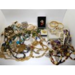 A snake necklace, and other items of vintage and modern costume jewellery Condition Report:Not