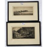 MATTHEW HENDERSON (act.1919-1933), Six etchings to include Firth of Lorne (1923), 13 x 35cm, Balmaha