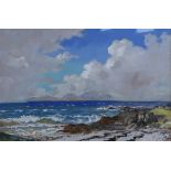 WILLIAM DOUGLAS MACLEOD Jura from Kintyre, signed, pastel, 36 x 53cm Condition Report:Available upon