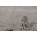 WILLIAM LEIGHTON LEITCH Near Luss, Loch Lomond, circa.1836, wash drawing, 10 x 14cm Ex MacGeorge
