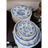 A collection of Opaque china China marine pattern plates Condition Report:Not available for this