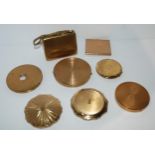 Seven various compacts including a novelty handbag example Condition Report:Available upon request