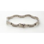 A 9ct white gold bracelet , length 19.5cm, weight 8.9gms Condition Report:Available upon request