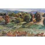 ALEXANDER BURNS Landscape, signed, watercolour, 47 x 73cm Condition Report:Available upon request