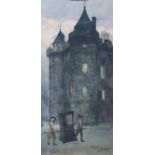 THOMAS LAUDER SAWERS Holyrood, signed, watercolour, 35 x 17cm Condition Report:Available upon