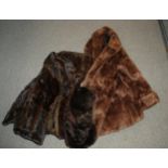Two brown fur jackets and two shrugs Condition Report:Condition report not available for this lot.