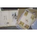 A GROUP OF UNFRAMED DRAWINGS (a lot) Condition Report:Available upon request
