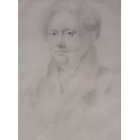SIR DANIEL MACNEE R.S.A Portrait of a gentleman, pencil and chalk,56 x 41cm  Condition Report: