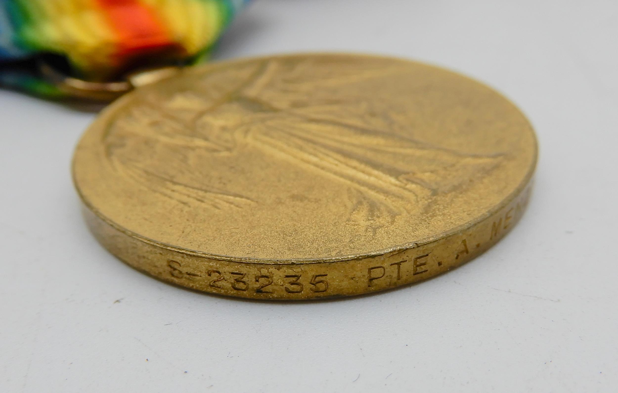A set of three WW1 medals awarded to PTE Alexander Menzies S-23235 A. & S. H. together with a set of - Image 5 of 14