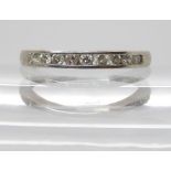 A platinum diamond eternity ring, set with estimated approx 0.25cts of brilliant cut diamonds,