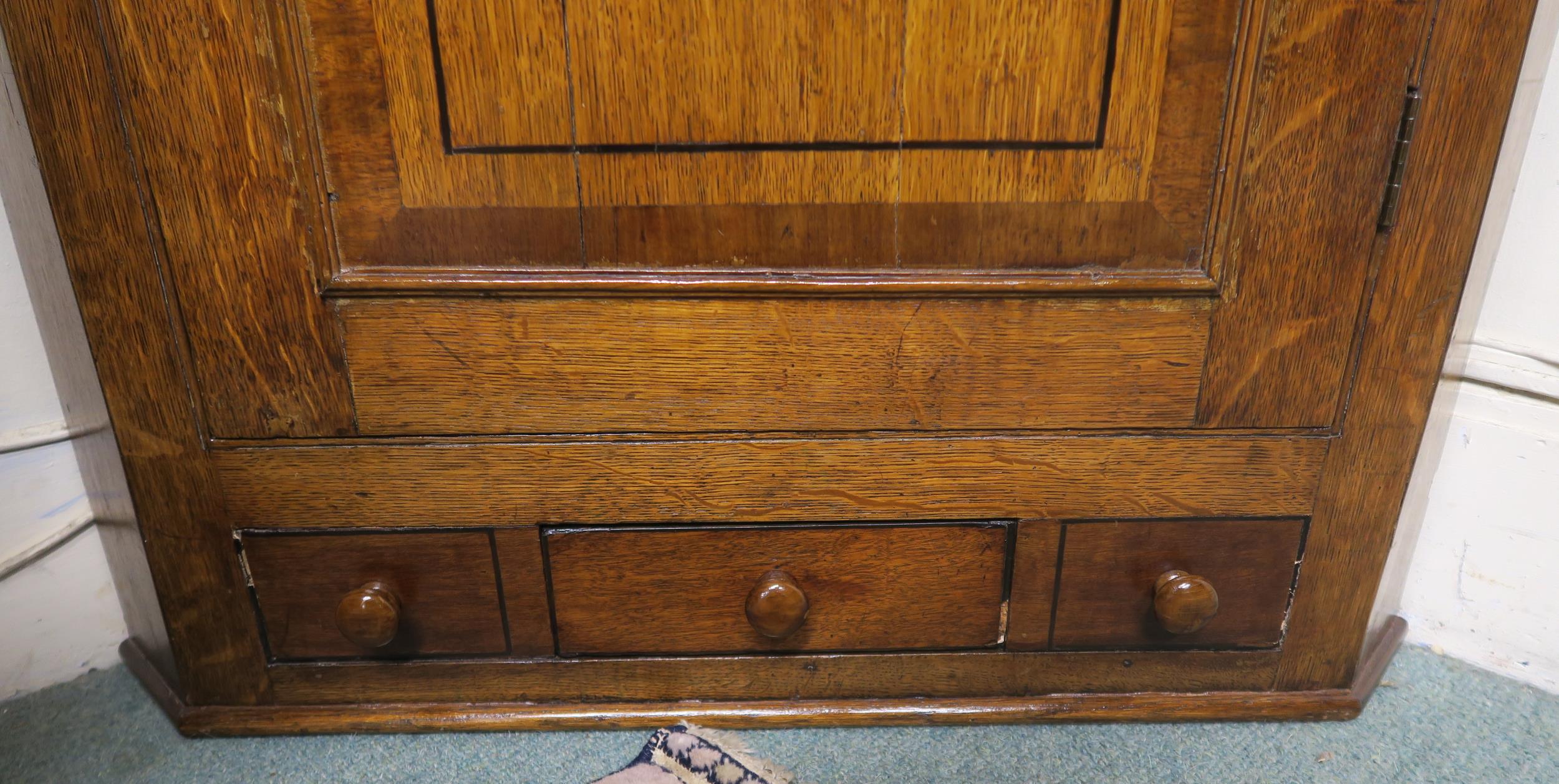 A Victorian oak corner cabinet with single door above single drawer, mahogany framed dressing mirror - Image 2 of 5