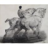 JAMES H PATERSON A pair of Shire horses, signed, pencil, dated, 1914, 34 x 42cm Condition Report: