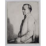 WILLIAM STRANG R.A Portrait of a gentleman, signed, etching, 42 x 33cm Condition Report:Available