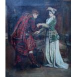 L HENNAN AFTER WILLIAM JOY Bonnie Prince Charlie paying homage to Flora MacDonald, signed