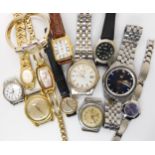 A collection of Watches and watch heads to include Tissot, Seiko, Omega, Roamer etc Condition