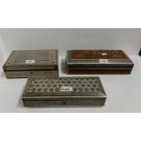 A lot of three inlaid boxes Condition Report:Available upon request
