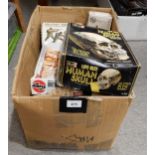 A box of various models and military miniatures Condition Report:Available upon request