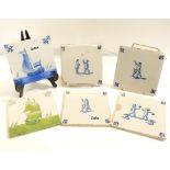 Six assorted Delft tiles Condition Report:Available upon request