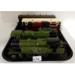A lot comprising  model railway stock with three locomotives, two tenders, seven carriages and three