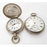 A silver cased John Forrest open face pocket watch together with a German silver watch the