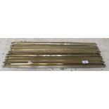 A lot of eighteen brass carpet rods (18) Condition Report:Available upon request
