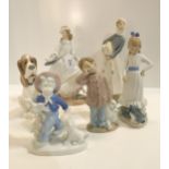 Six assorted figures including Lladro, Nao etc Condition Report:Available upon request