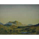 ROBERT MENZIES Perthshire Hills, signed, oil on board, 35 x 45cm Condition Report:Available upon
