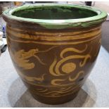 A large Chinese bowl, decorated with a dragon chasing a flaming pearl Condition Report:Not available