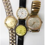 A gold plated Lewa sport (af), silver cased Waltham wristwatch and other fashion watches Condition