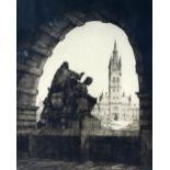 WILFRED CRAWFORD APPLEBY University from Kelvingrove Art Galleries, signed, etching, 37 x 30cm