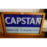 A framed and glass fronted Capstan Medium Cigarettes advertising sign Condition Report:Available