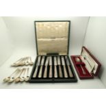 A collection of silver including silver Old English shell pattern teaspoons by Cooper Brothers