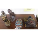 A mixed lot of ethnic items and brassware Condition Report:Available upon request