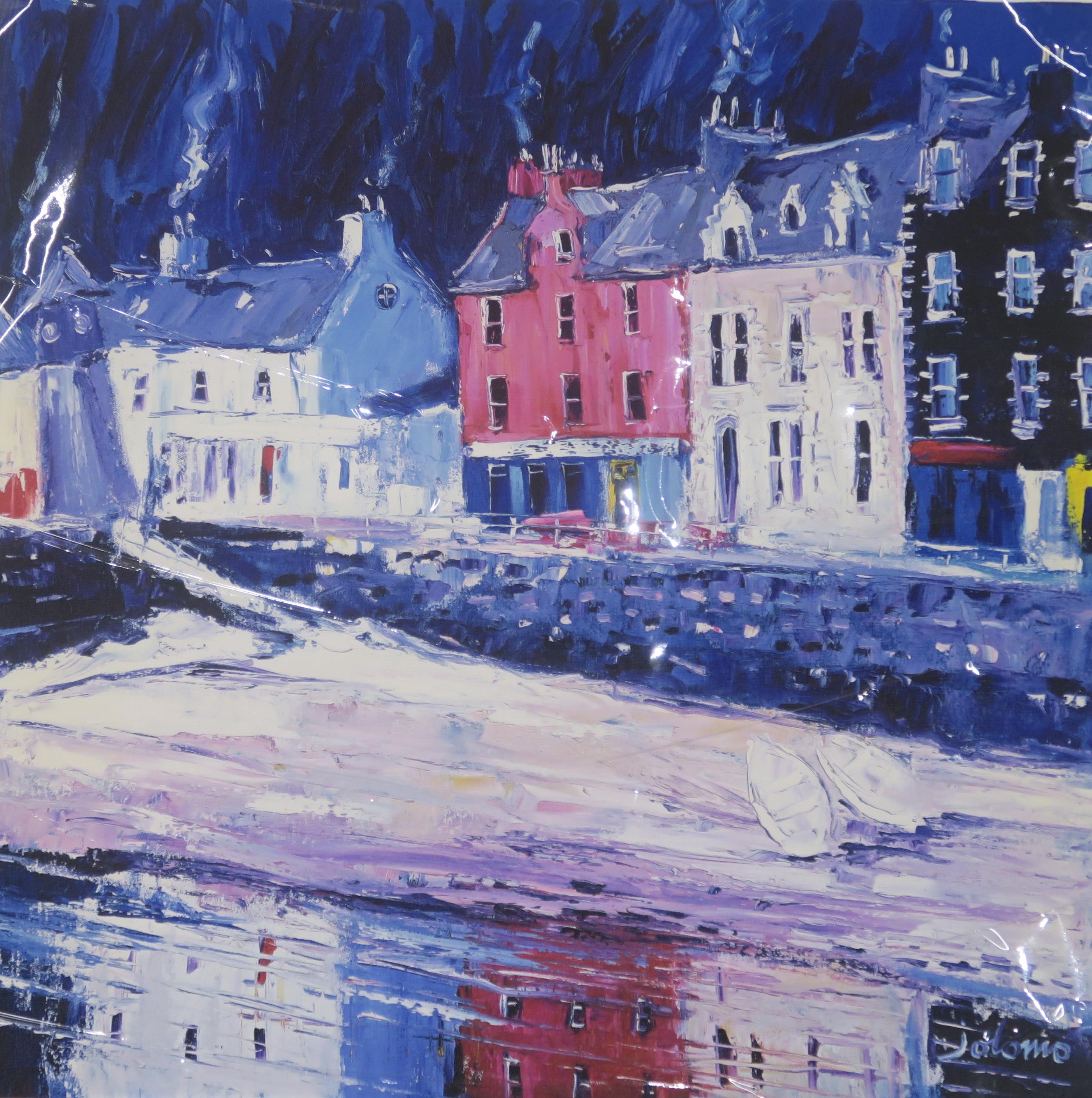 JOHN LOWRIE MORRISON (SCOTTISH b.1948)  WINTER MORNING LIGHT, TOBERMORY, MULL  Print multiple,