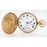 A 9ct gold pocket watch, weighs 89.5gms with mechanism Condition Report:Available upon request