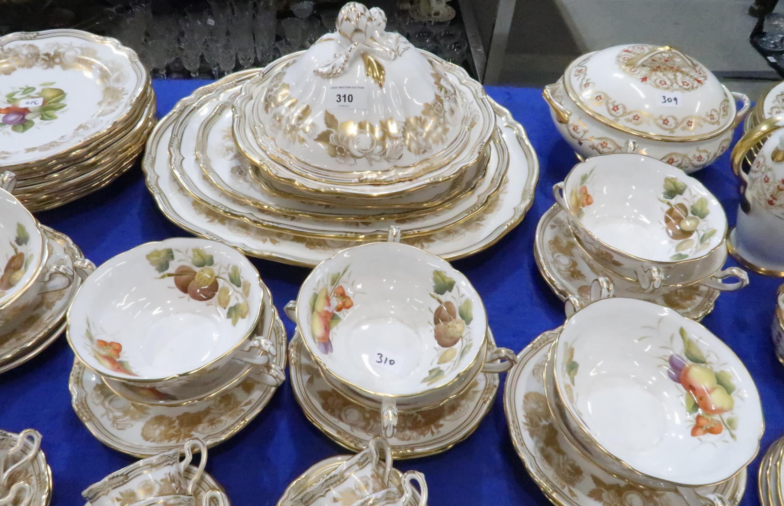 A Spode Golden Valley pattern dinner service, comprising three graduated oval platters, tureen and - Image 2 of 3