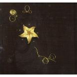 MARY JOHNSTONE (BRITISH)  STARFISH  Gold embroidery, 40 x 40cm  Title inscribed verso Condition