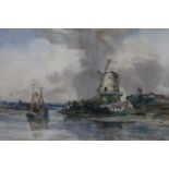 JOHN ROBERTSON REID R.B.A Windmill, signed, watercolour, 33 x 51cm and another similar (2) Condition