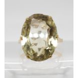 A 9ct citrine ring, size N, 5.9gms Condition Report:Available upon request