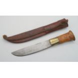 A puukko Scandinavian hunting knife blade 15.5 cm Condition Report:Available upon request