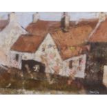LEONARD GRAY RSW (SCOTTISH 1925-2019) HARLING AND PANTILES Mixed media, signed lower right, 36 x