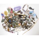 Loose beads, button badges, items by Miracle etc Condition Report:Not available for this lot.